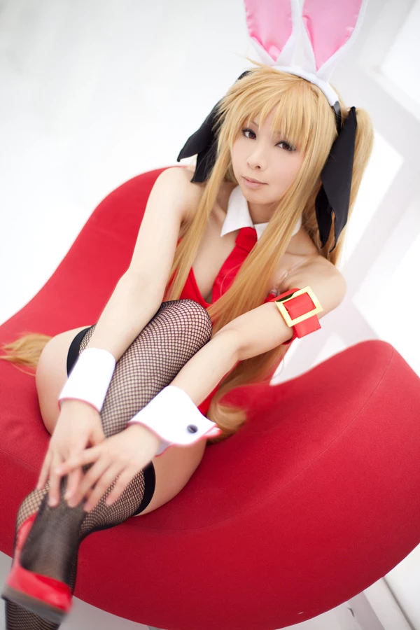 Fate Testarossa Sexy Valentine Cosplay [21P]