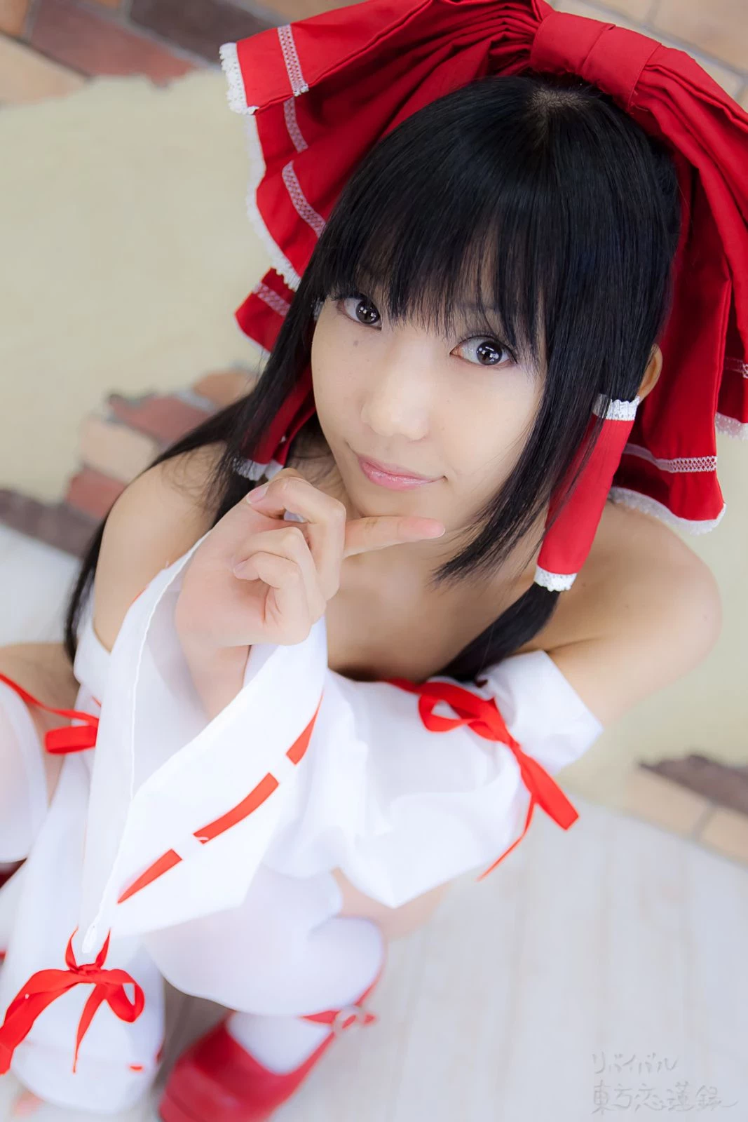 lenfried touhou hakurei reimu sexy ero cosplay