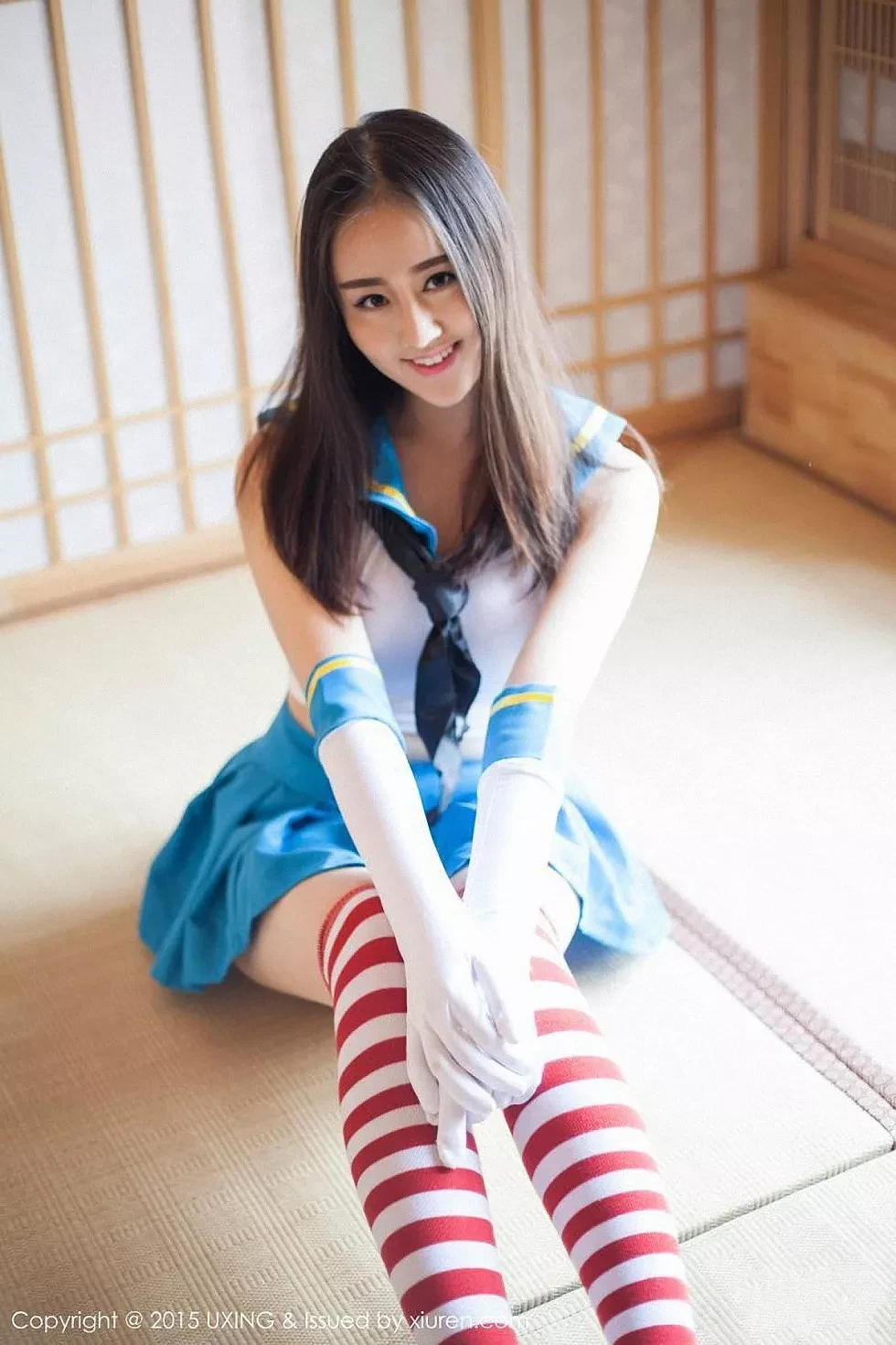 [UXING优星馆]Vol.005_新人嫩模Romi王朝朝蓝色妖姬性感比基尼秀豪乳写真62P