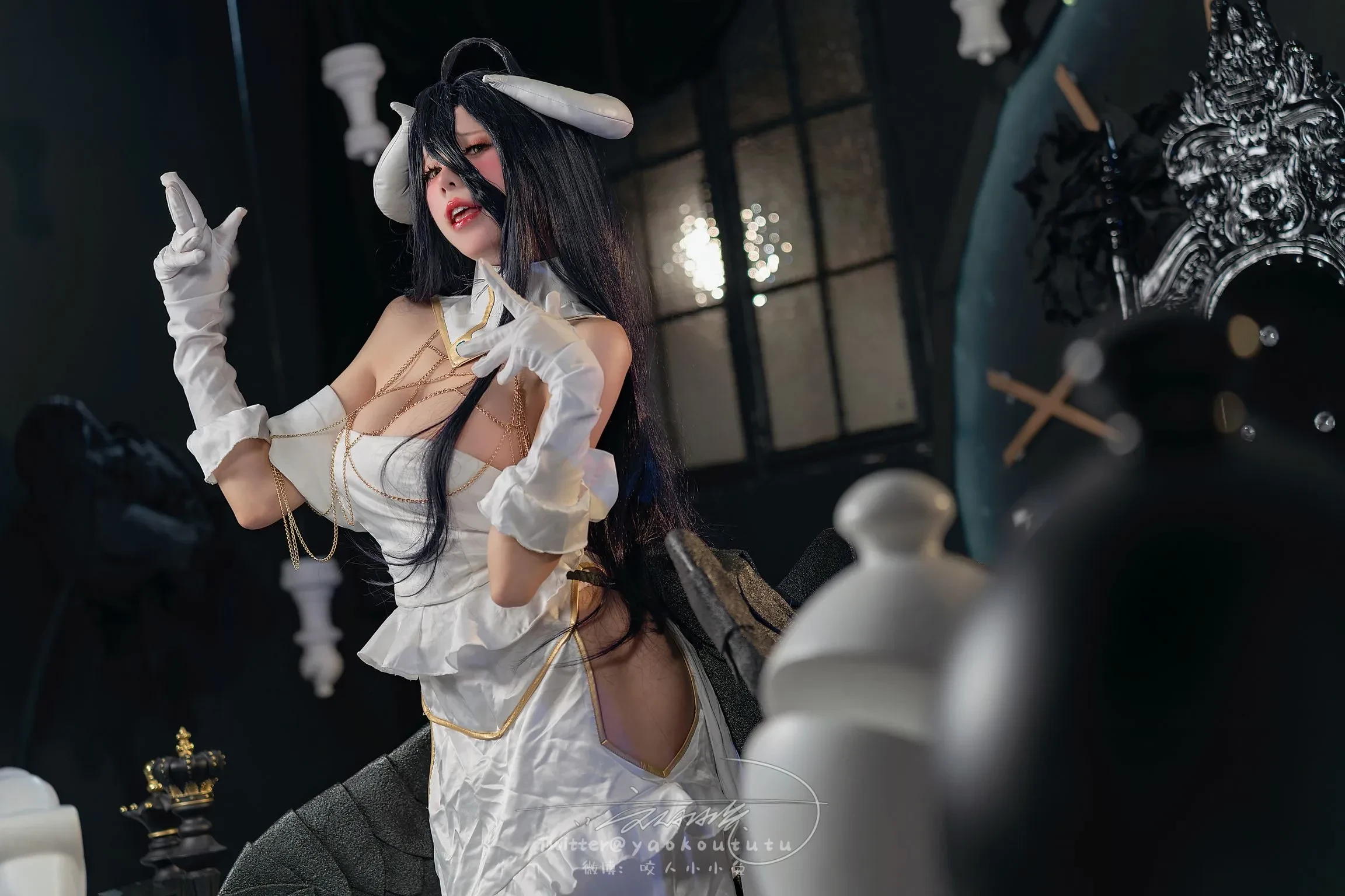 Coser@黏黏团子兔： 魅魔之耻 雅儿贝德&Tell me [73 photos ]