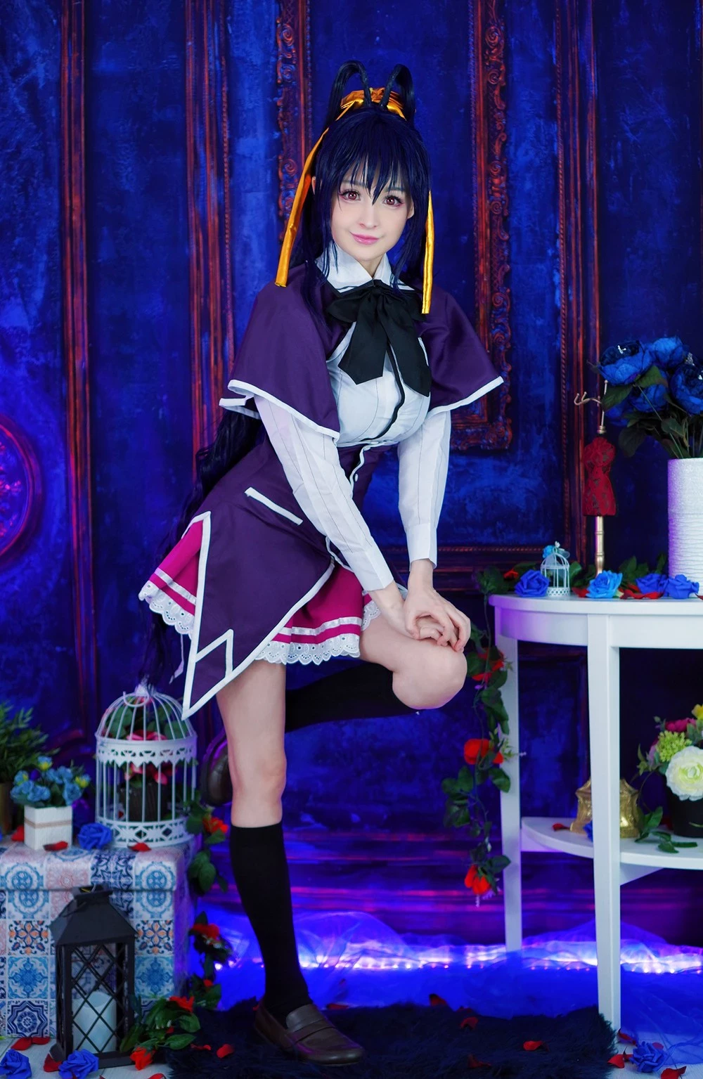 Hidori Rose - Akeno Himejima black devil bikini uniform cosplay