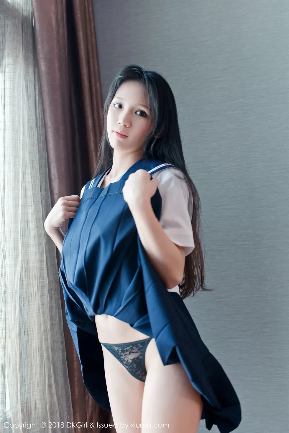 [DKGirl御女郎]Vol.063_嫩模李可可性感黑色蕾丝内衣全脱双手捧豪乳撩人诱惑写真52P