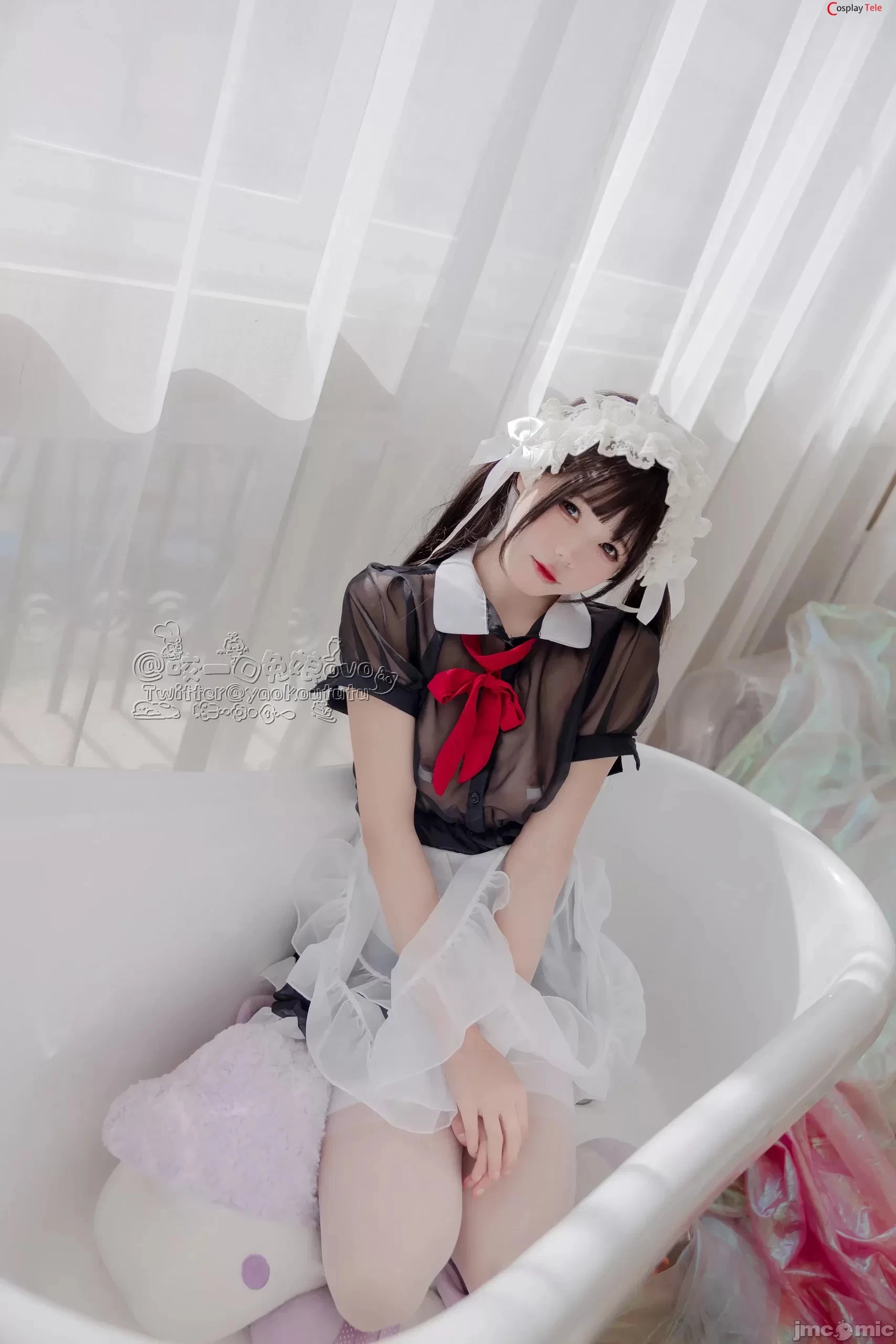 咬一口兔娘ovo [Yaokoututu] – Maid black and white [56P]