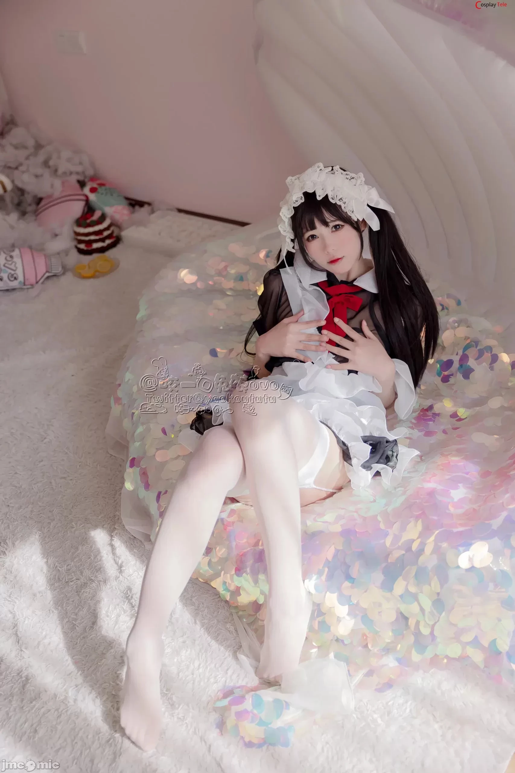 咬一口兔娘ovo [Yaokoututu] – Maid black and white [56P]