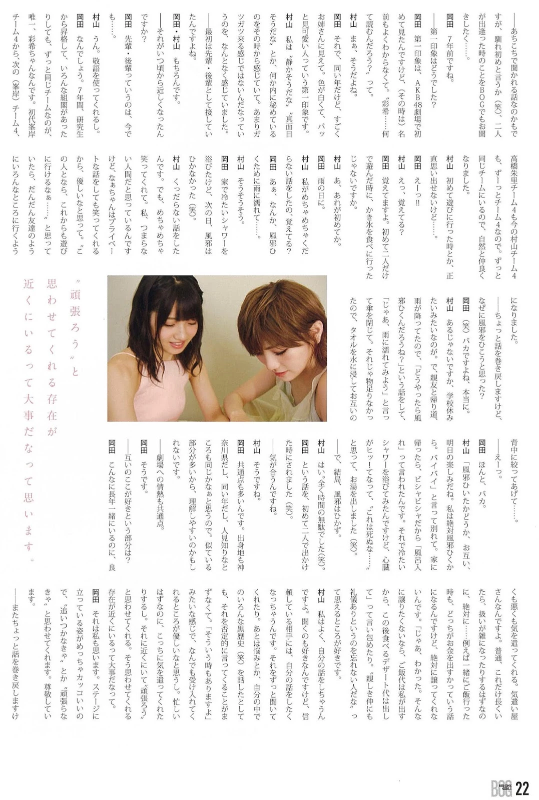 冈田奈々 村山彩希 BIG ONE GIRLS 2019年11月号 No.05