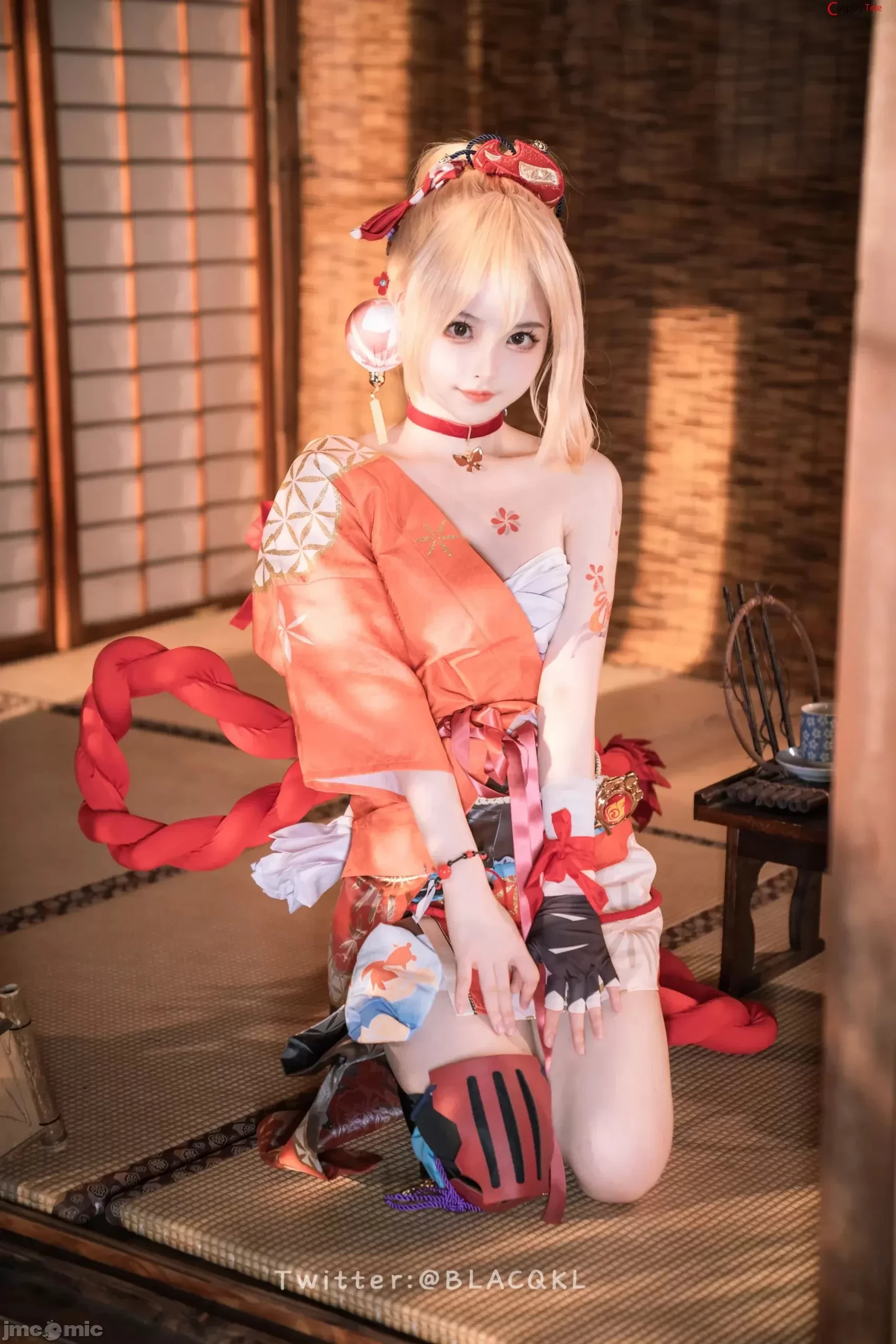 Blacqkl [白莉爱吃巧克力] cosplay Yoimiya – Genshin Impact [92P]