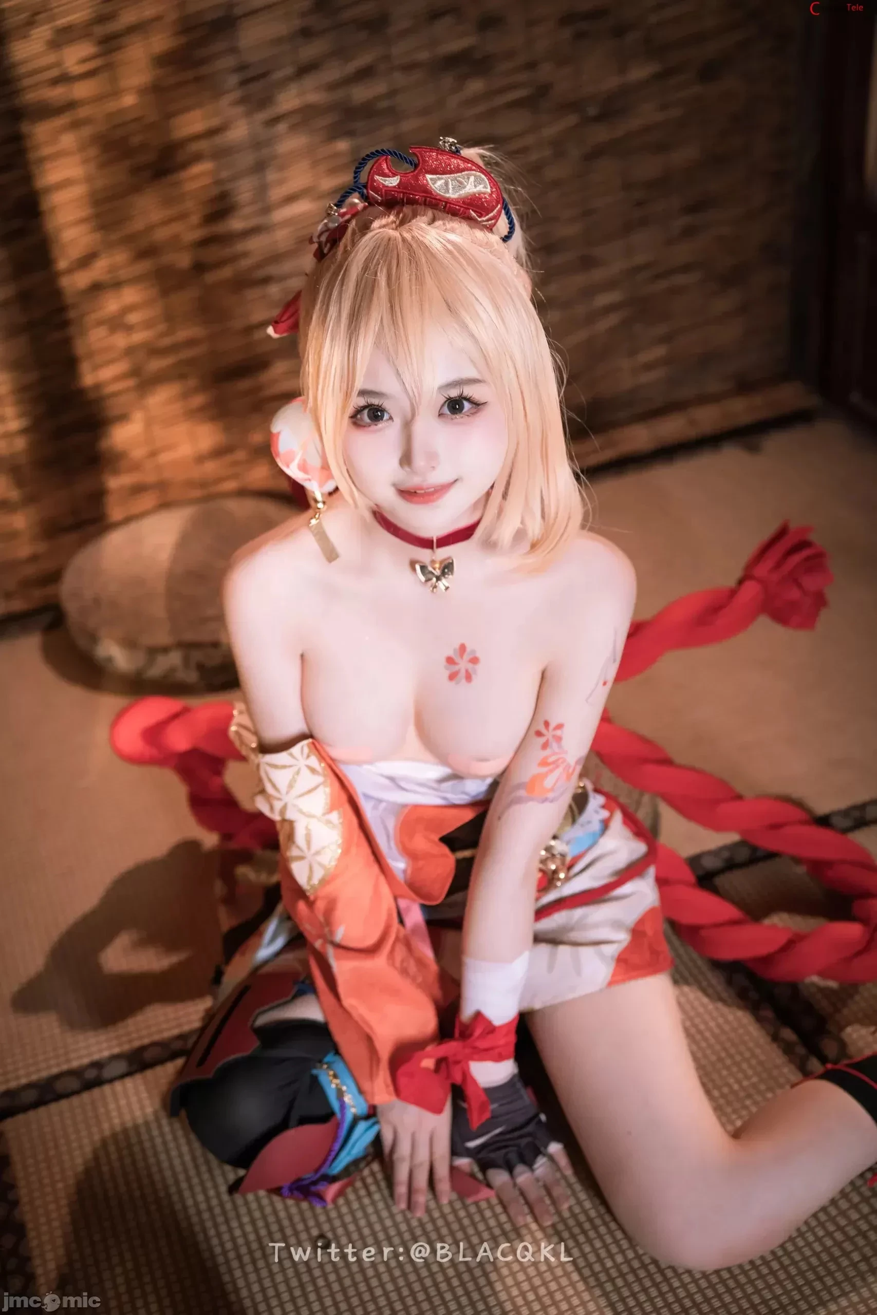 Blacqkl [白莉爱吃巧克力] cosplay Yoimiya – Genshin Impact [92P]