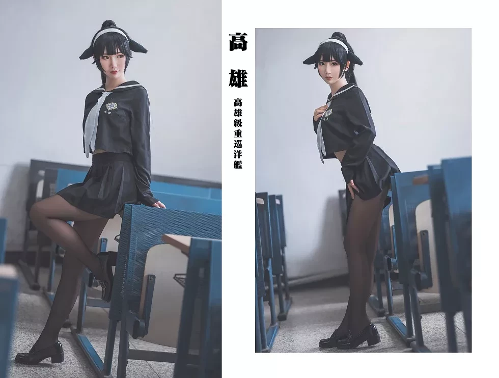 [Cosplay精选]可爱人气Coser面饼仙儿–高雄仙儿黑丝裤袜完美诱惑写真34P