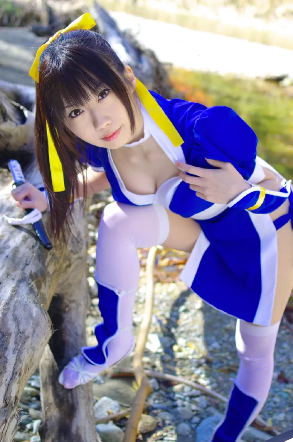 [Cosplay精选]COS正片《霞浪漫》美女武士的白丝美腿性感写真337P