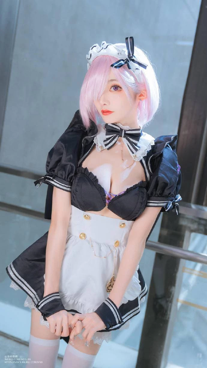 FGO瑪修性感女僕Cosplay[CN：宵魚魚] [12P]