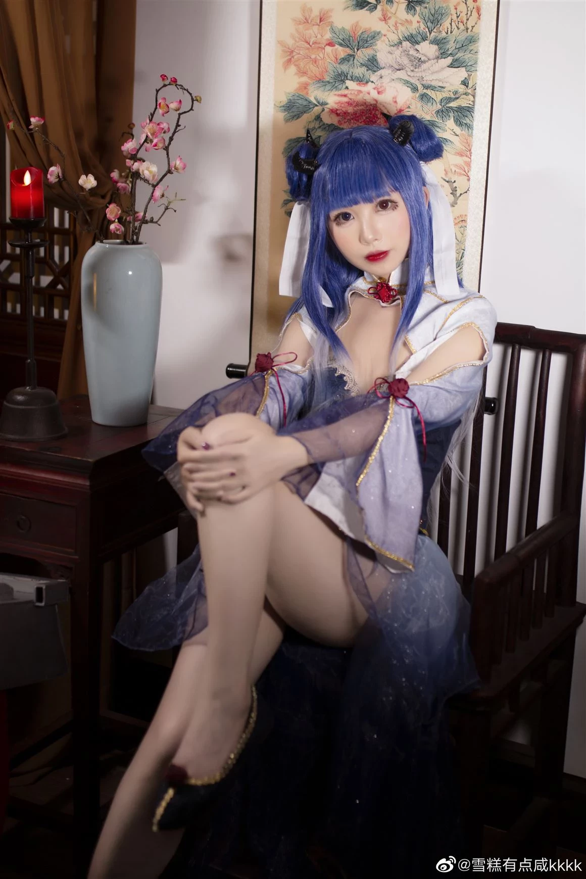 《碧藍航線》伊吹旗袍美腿Cosplay[CN：雪糕有點鹹kkkk] [9P]