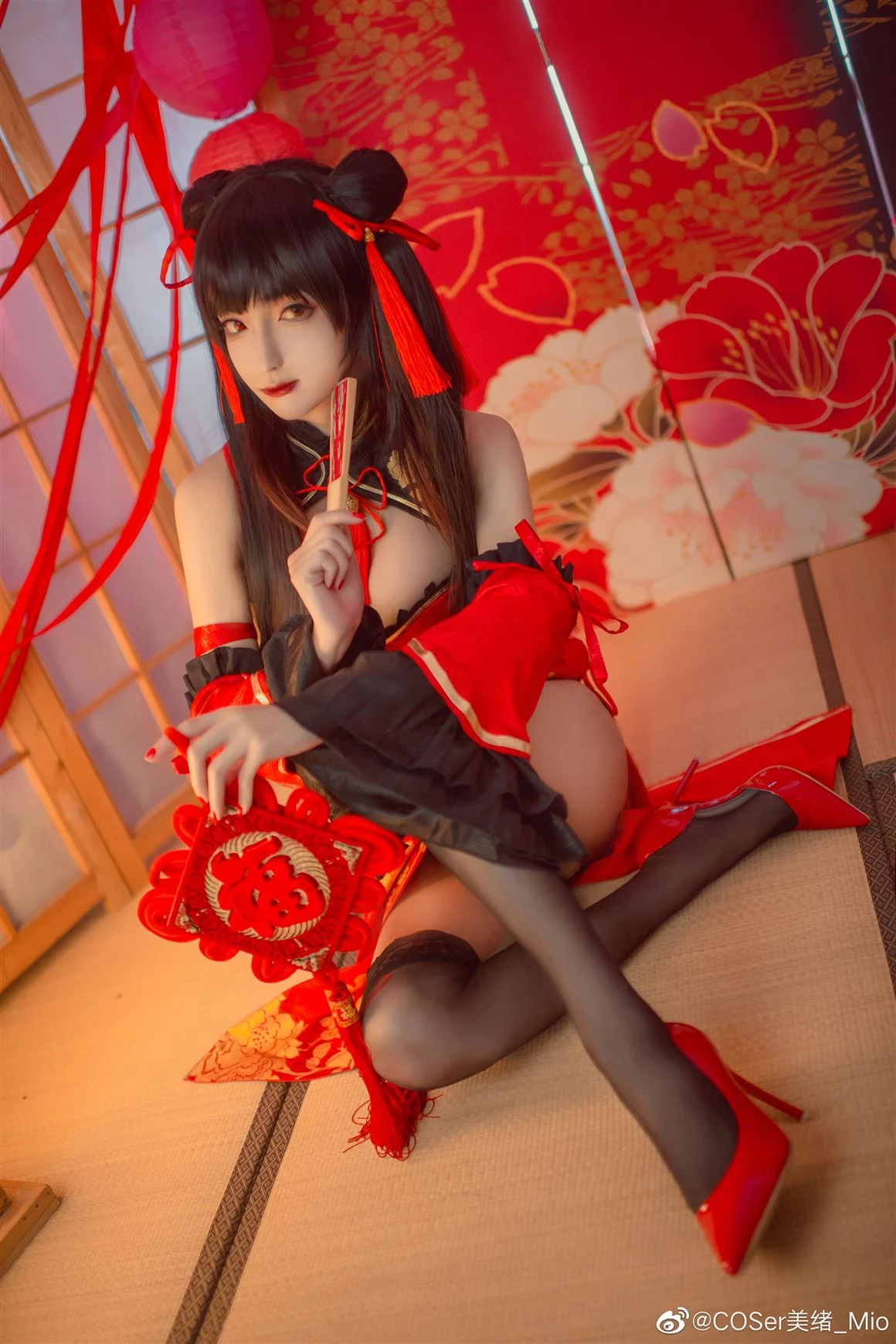 《約會大作戰》時崎狂三性感旗袍Cosplay[CN：COSer美緒_Mio] [10P]