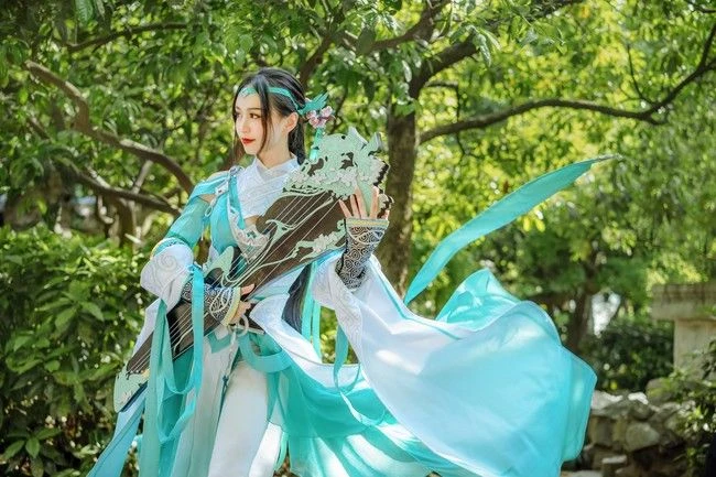 COSPLAY劍網3雪河琴娘古裝攝影