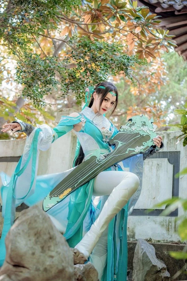 COSPLAY劍網3雪河琴娘古裝攝影