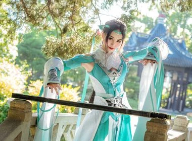 COSPLAY劍網3雪河琴娘古裝攝影