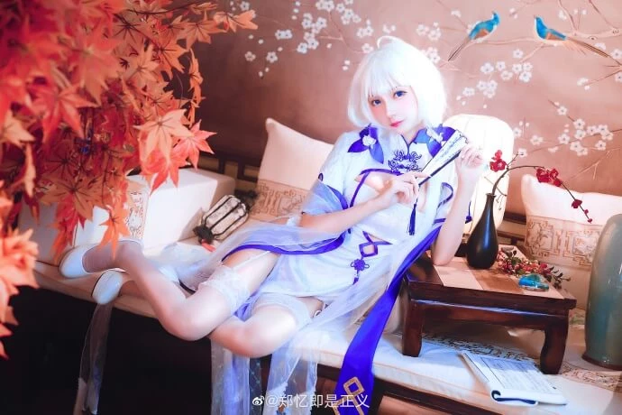 《碧藍航線》光輝鍾情春日旗袍性感長腿Cosplay[CN：鄭憶即是正義] [12P]