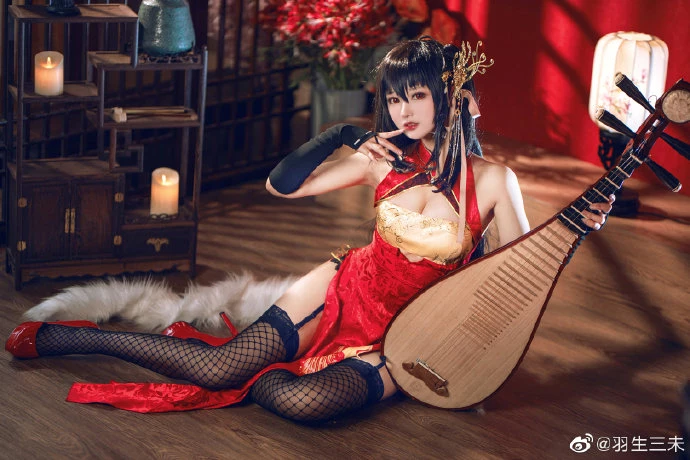 《碧藍航線》大鳳鳳鳴春曉黑絲旗袍Cosplay[CN：羽生三未] [9P]