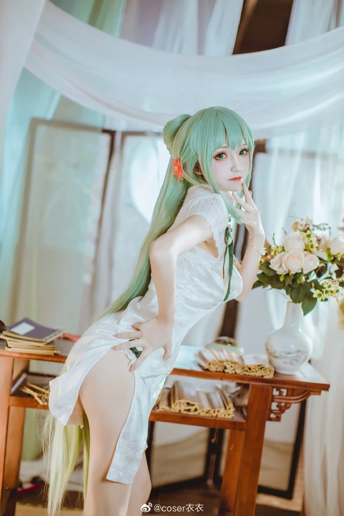 初音未來可愛的旗袍Cosplay美圖[CN：coser衣衣] [15P]