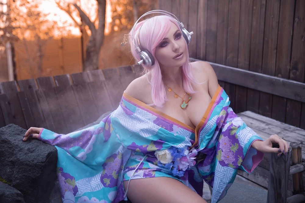 JNigri Super Sonico すーぱーそに子 Nico-Chan -Onsen Cosplay