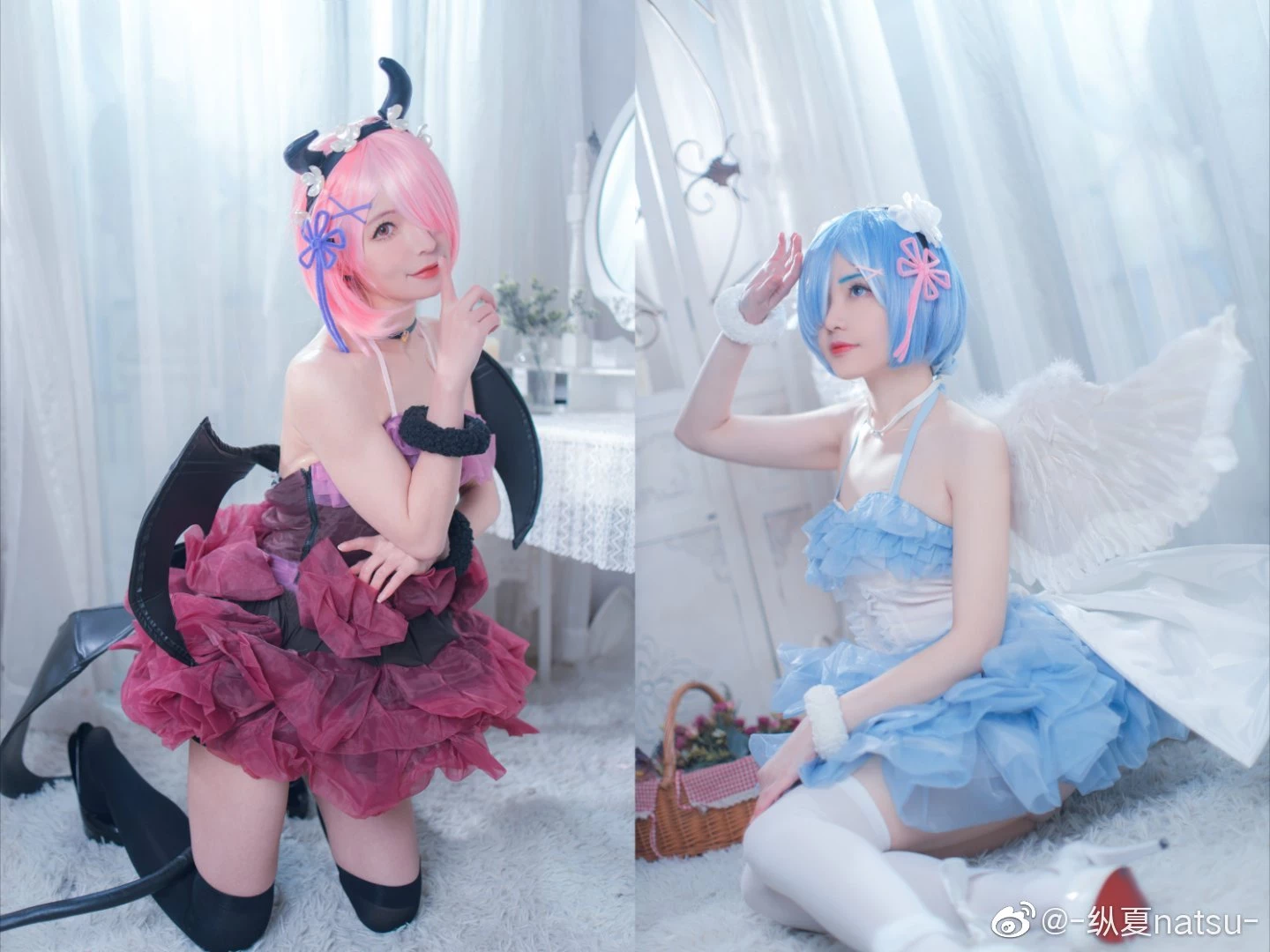 Re：從零開始的異世界生活 天使雷姆：@-縱夏natsu- 惡魔拉姆：@_小花然然子 [9P]