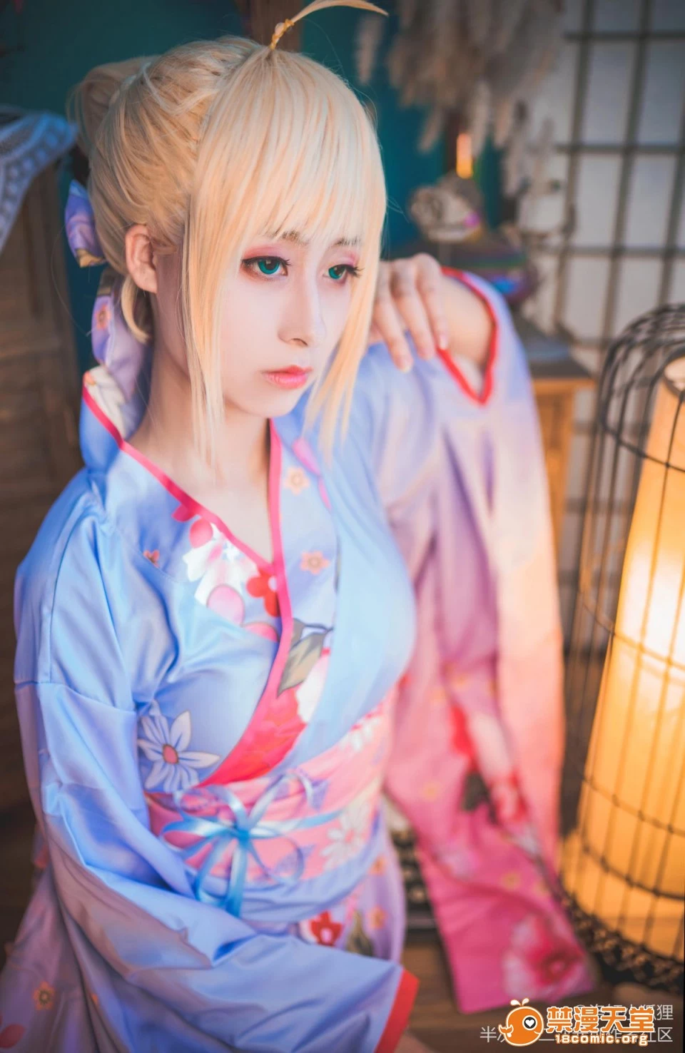 《Fate Stay Night》Saber晴著ver.~吾王和服新年掛畫 C O S P L A Y [67P]