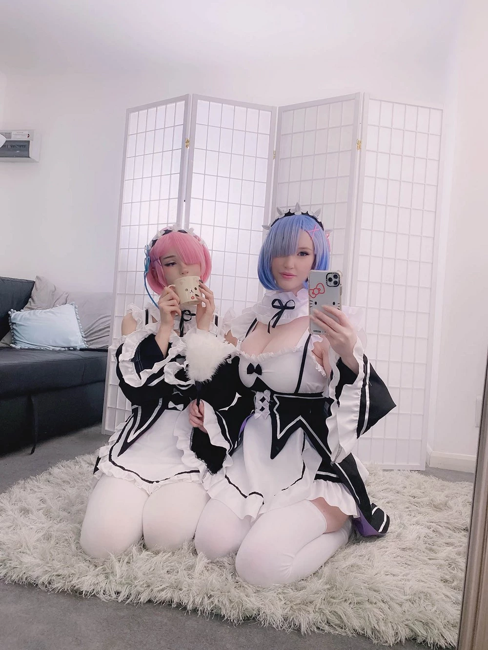 [Cosplay] Kelly Jean & Kyaandere - Rem & Ram