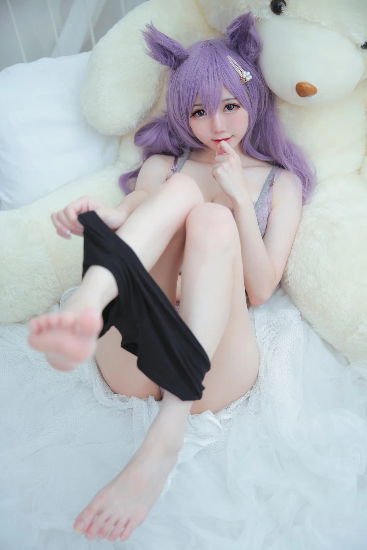 Sally多啦雪 Cosplay Keqing 刻晴 Lingerie Ver.