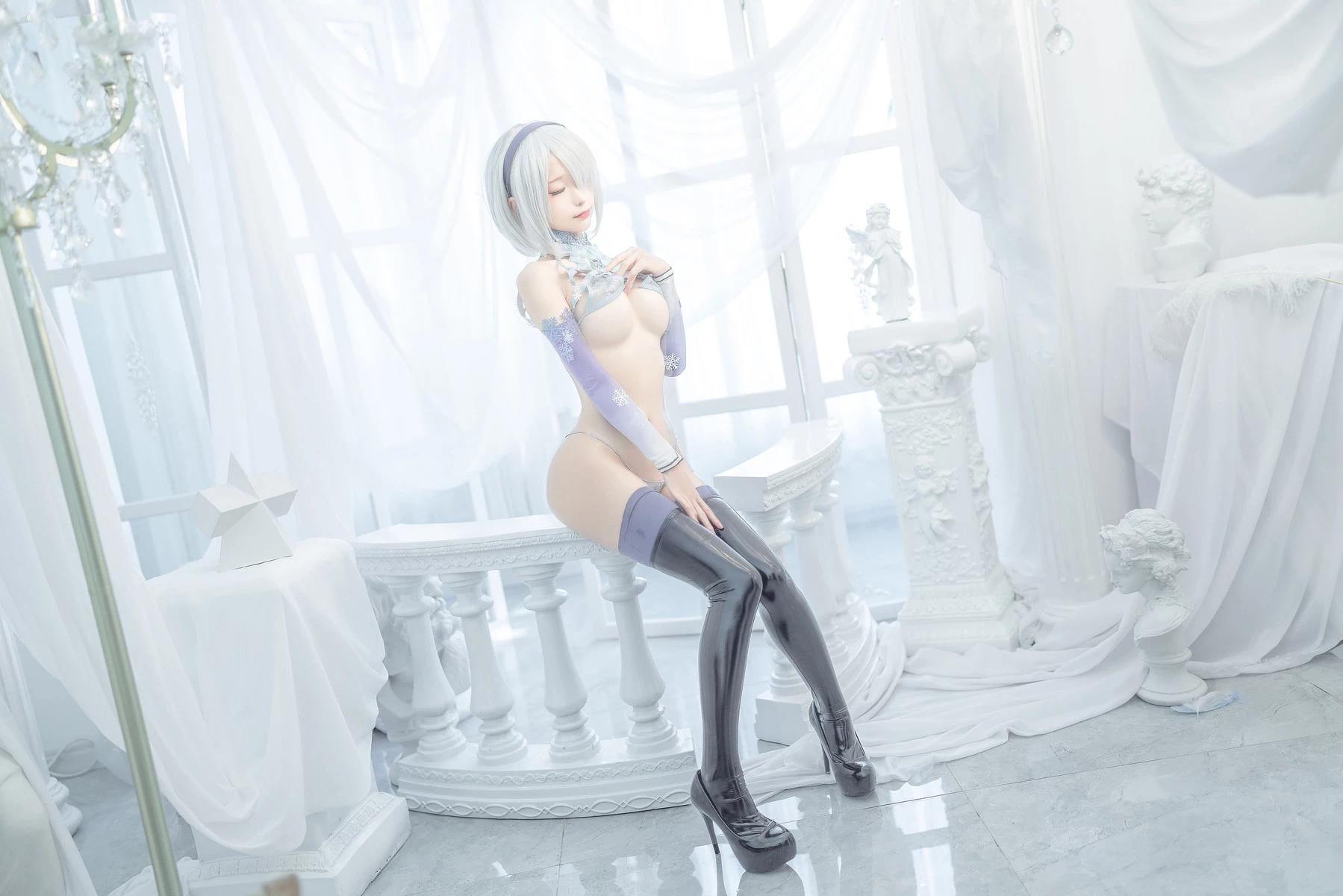 蠢沫沫 Cosplay 2b 冰雪 ice and snow