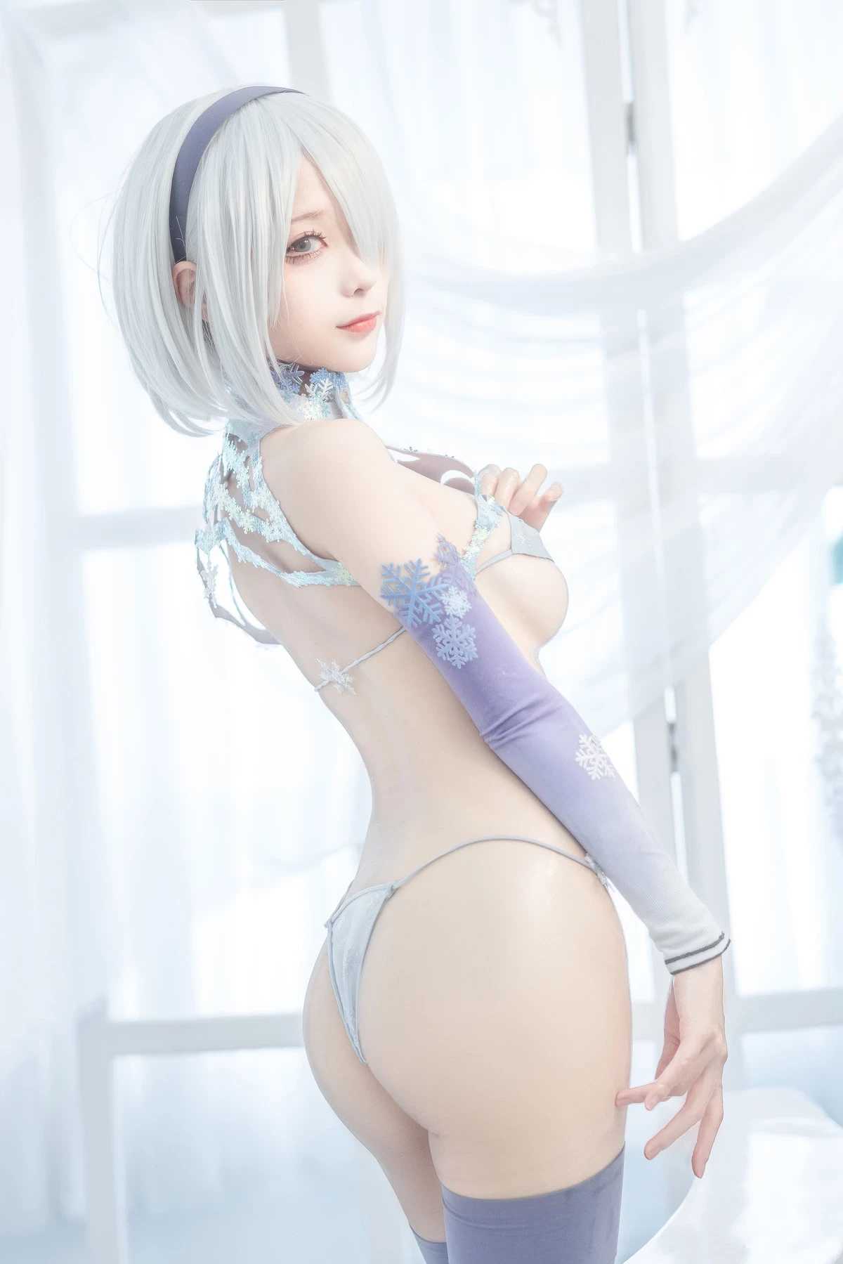 蠢沫沫 Cosplay 2b 冰雪 ice and snow