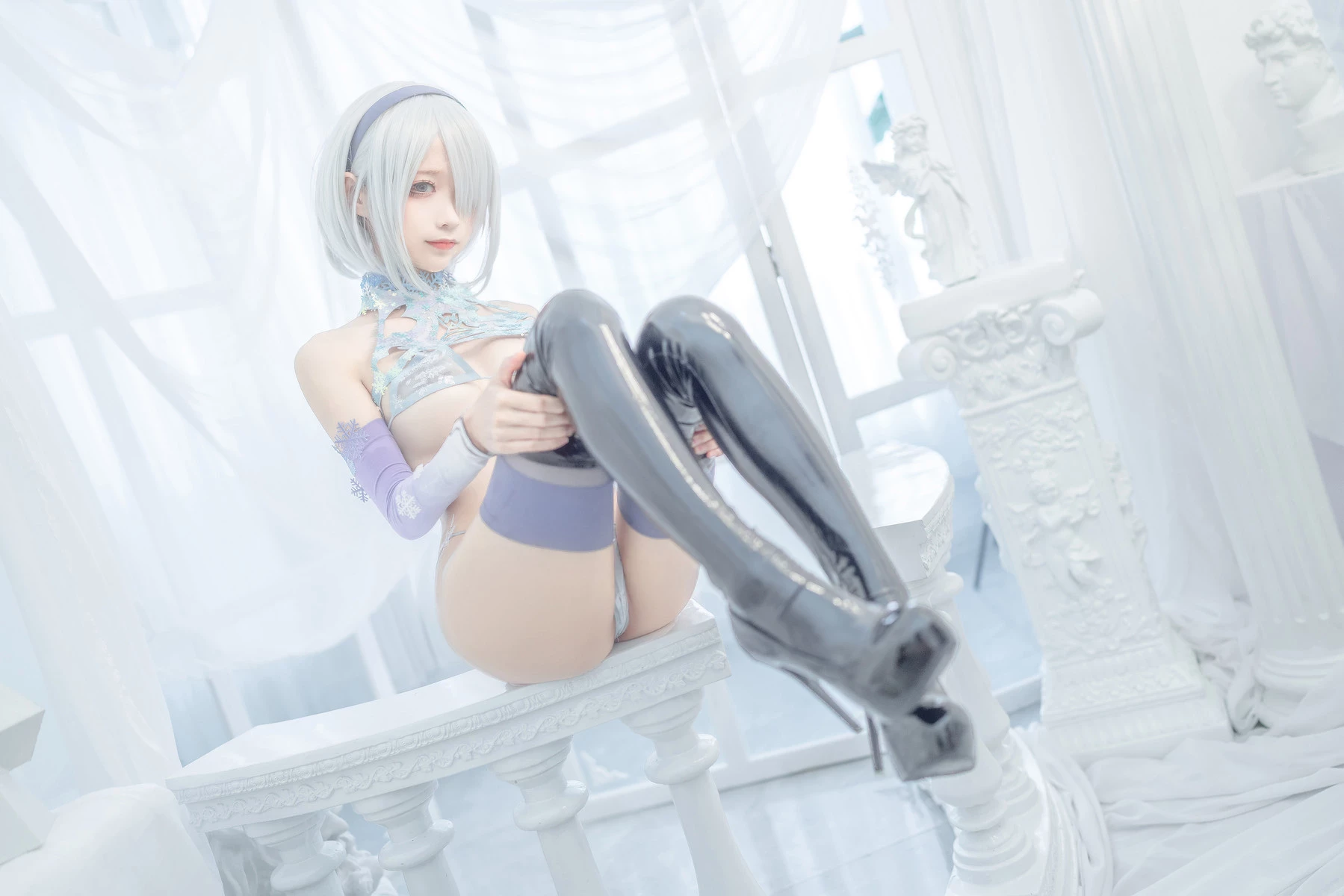 蠢沫沫 Cosplay 2b 冰雪 ice and snow