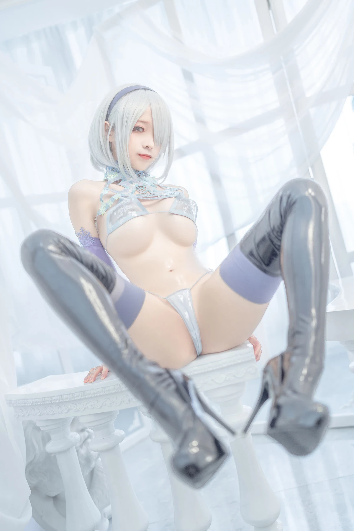 蠢沫沫 Cosplay 2b 冰雪 ice and snow