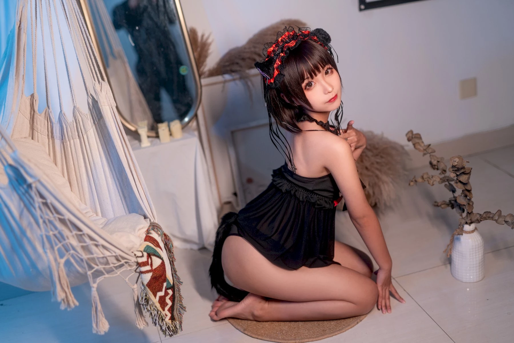 蠢沫沫 Cosplay 黑睡裙 Black Nightdress