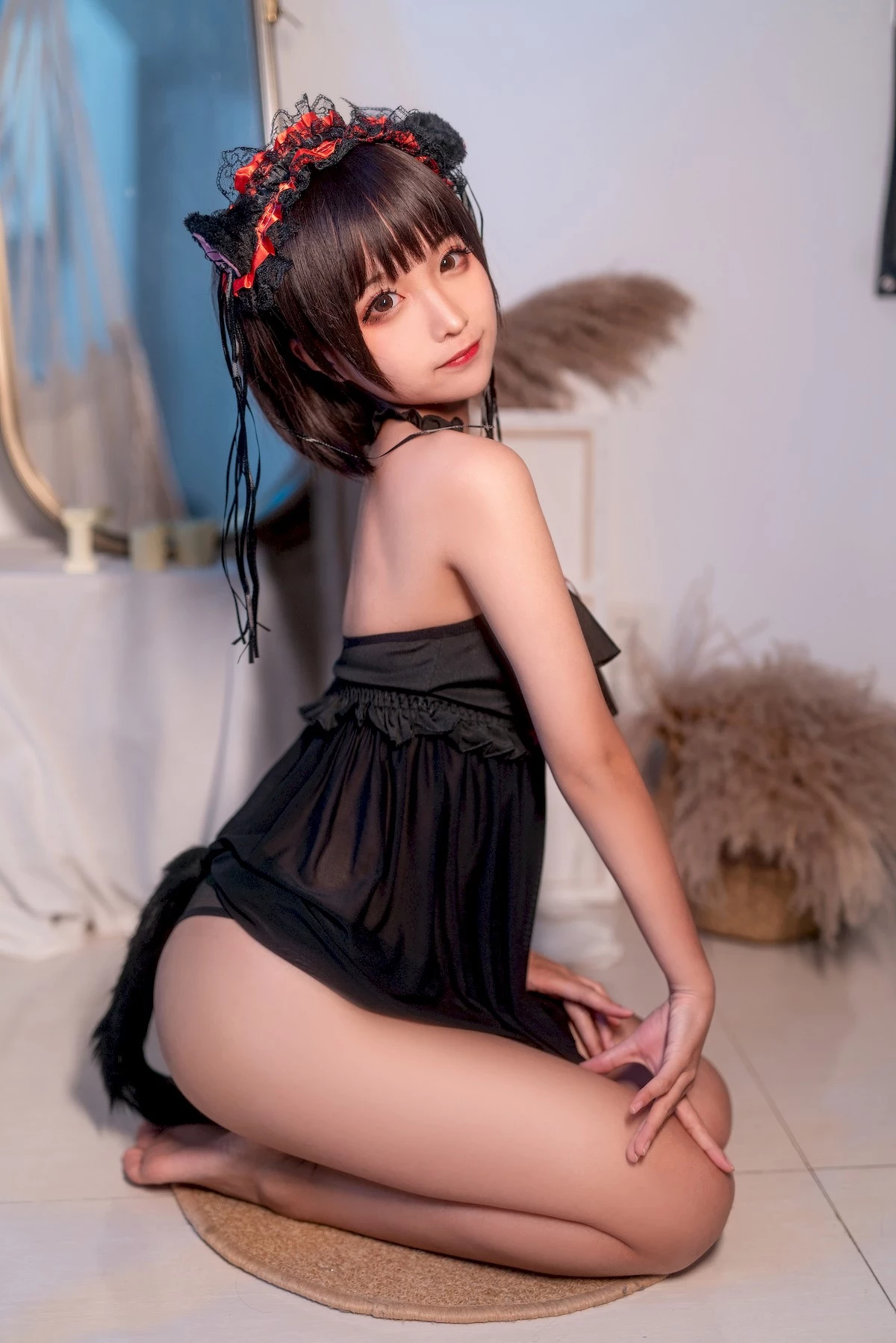 蠢沫沫 Cosplay 黑睡裙 Black Nightdress