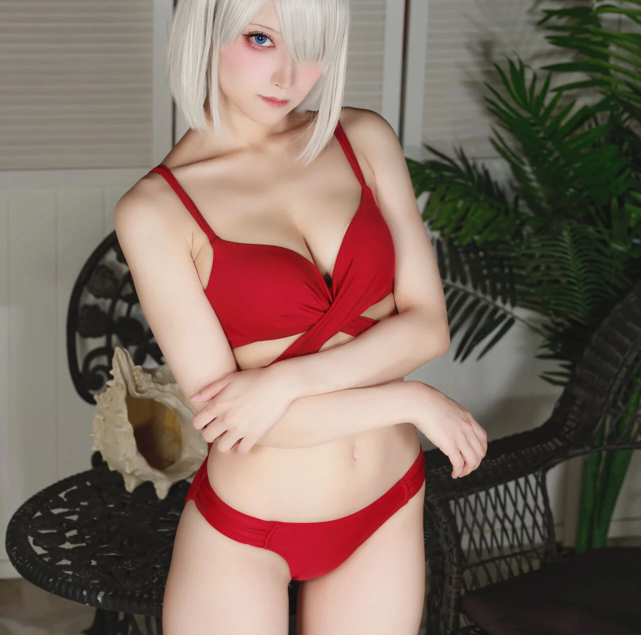 Akichi - 2B Red lingerie