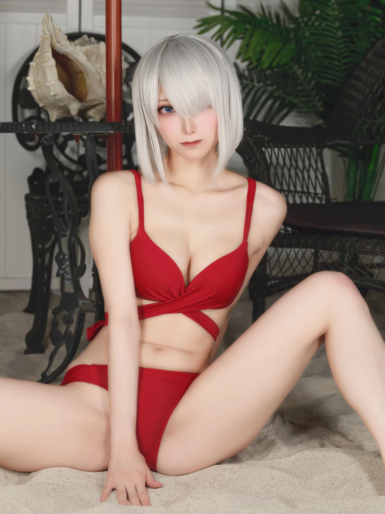 Akichi - 2B Red lingerie