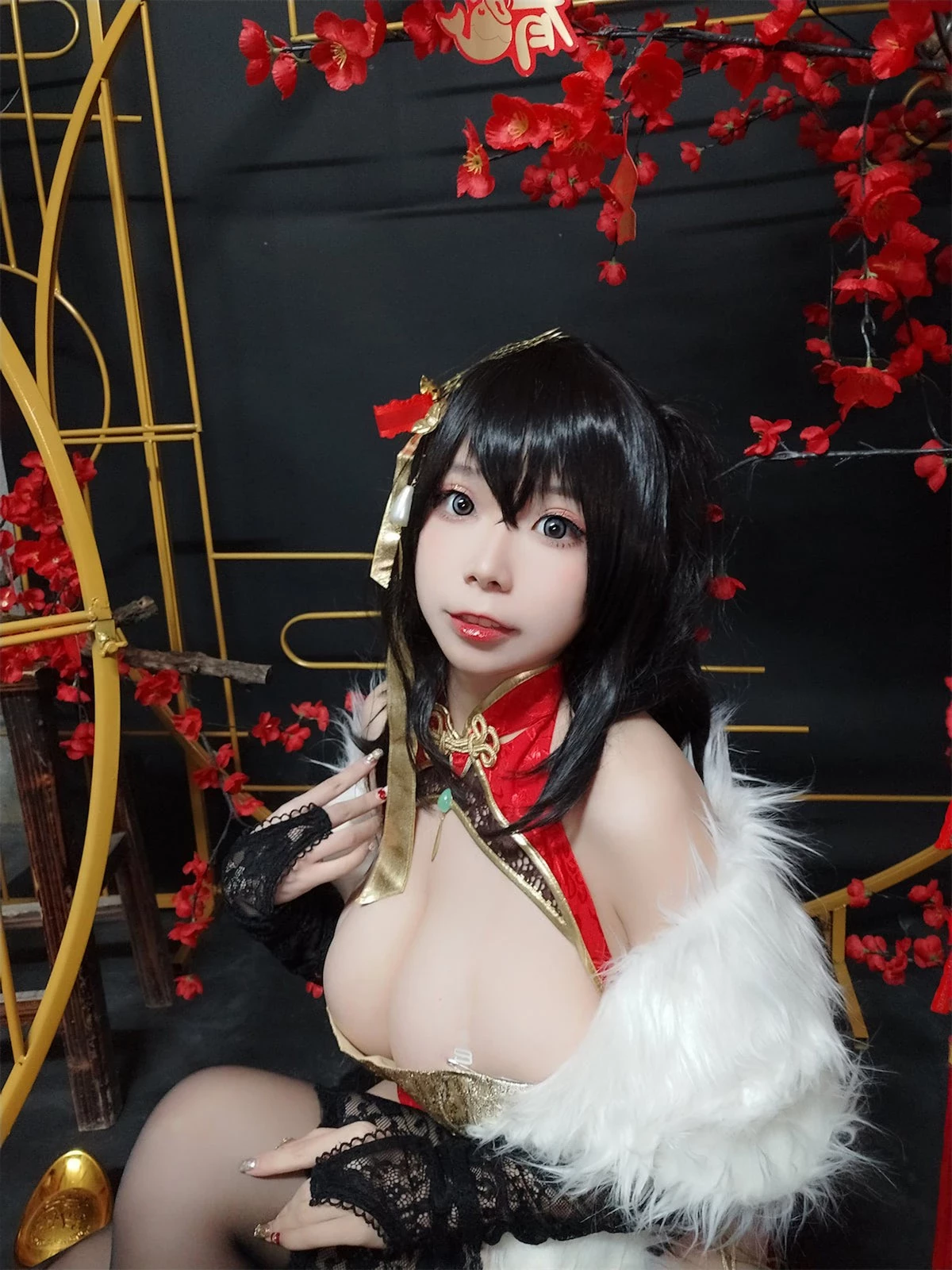 Cosplay 自閉顏球球 無顏小天使wy 碧藍航線 大鳳紅旗袍