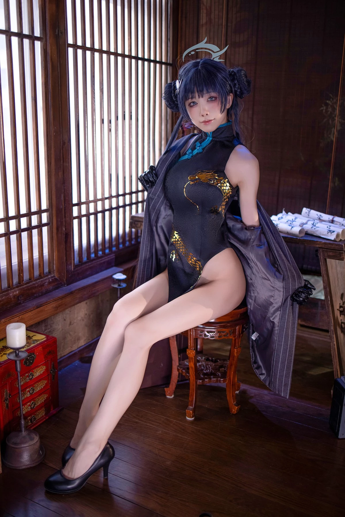 Cosplay 水淼Aqua 碧藍檔案 妃咲 Set.01