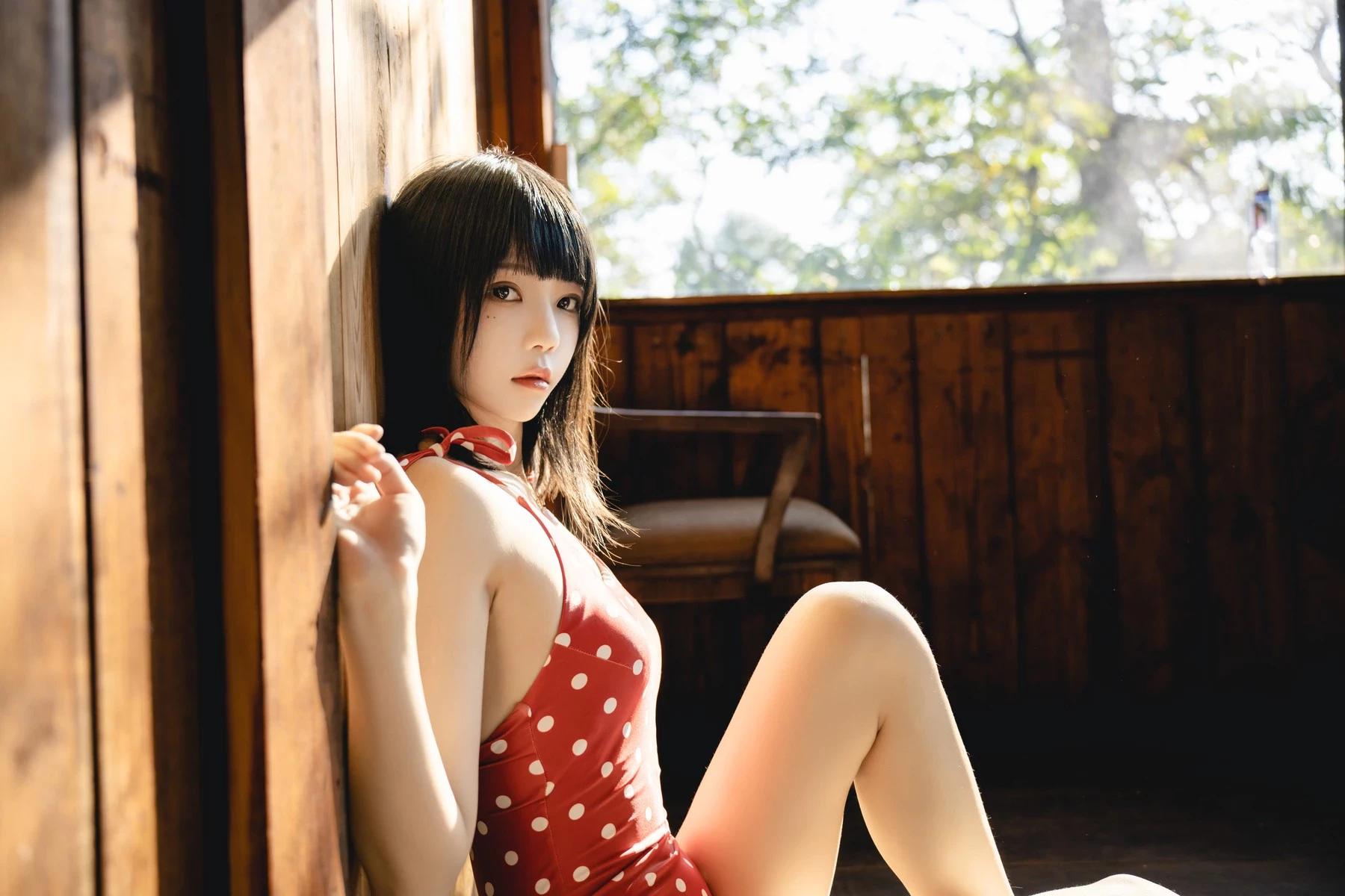 Cosplay 桜桃喵 紅波點 Red Polka Dot