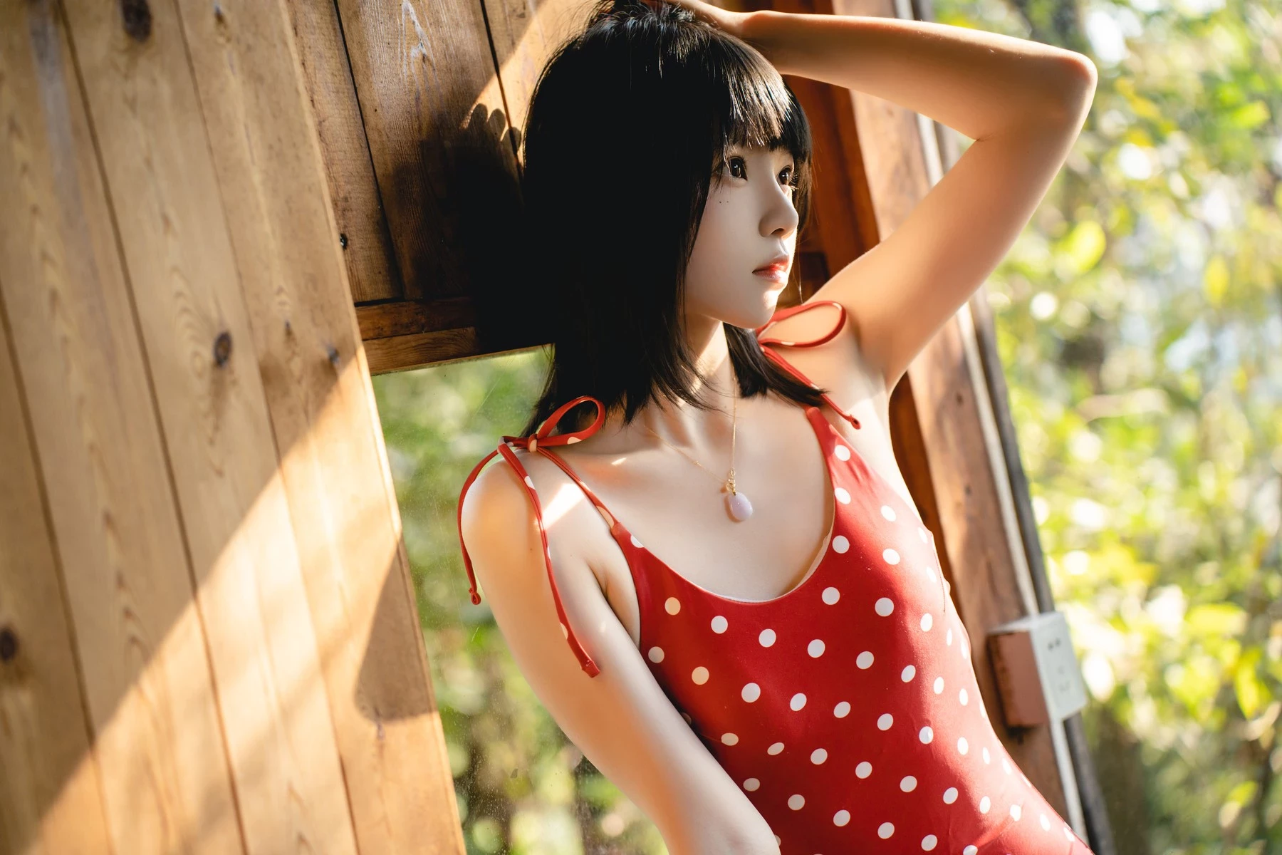 Cosplay 桜桃喵 紅波點 Red Polka Dot