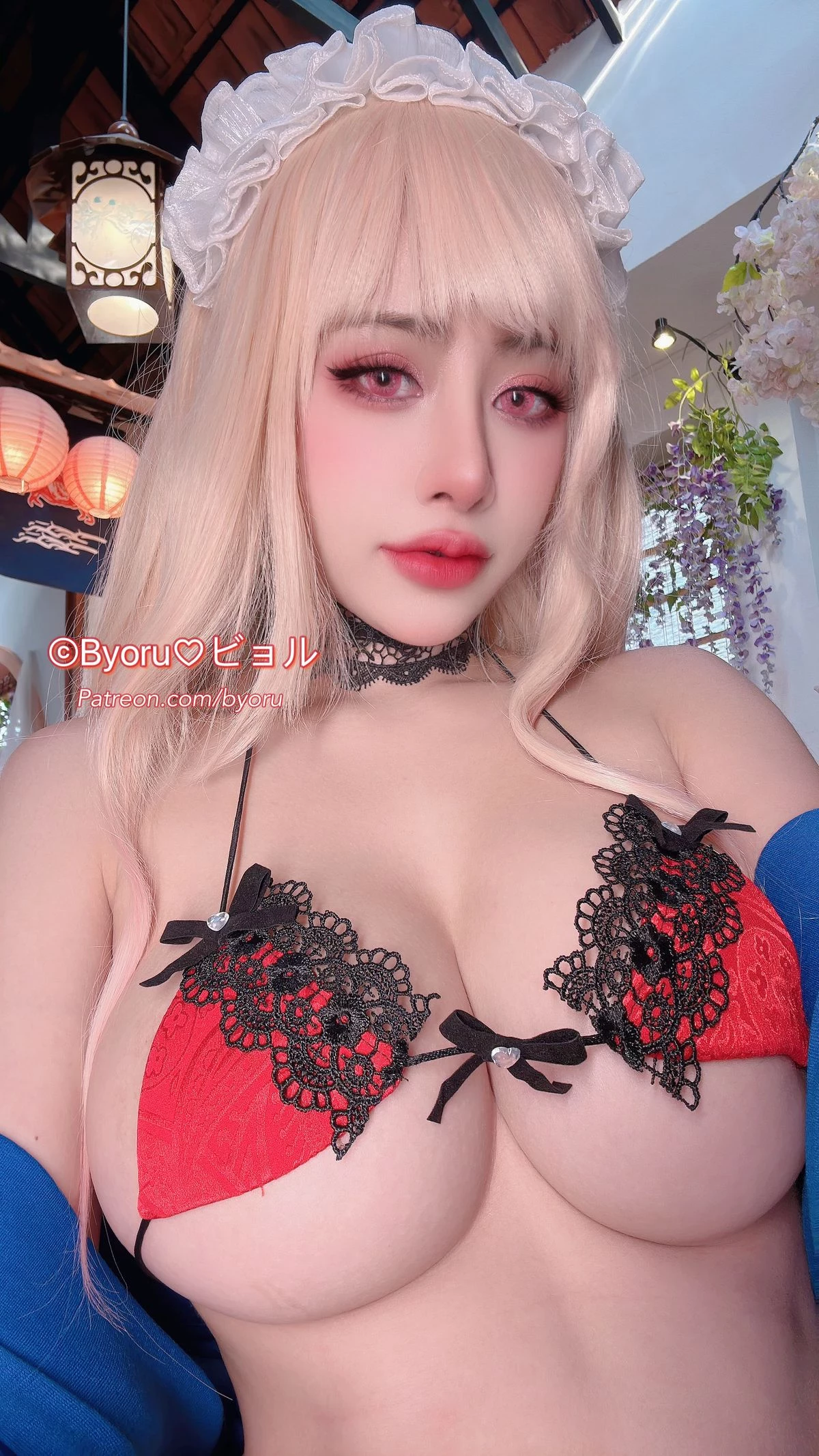 Cosplay 日本性感蘿莉Byoru Marin Red Lingerie