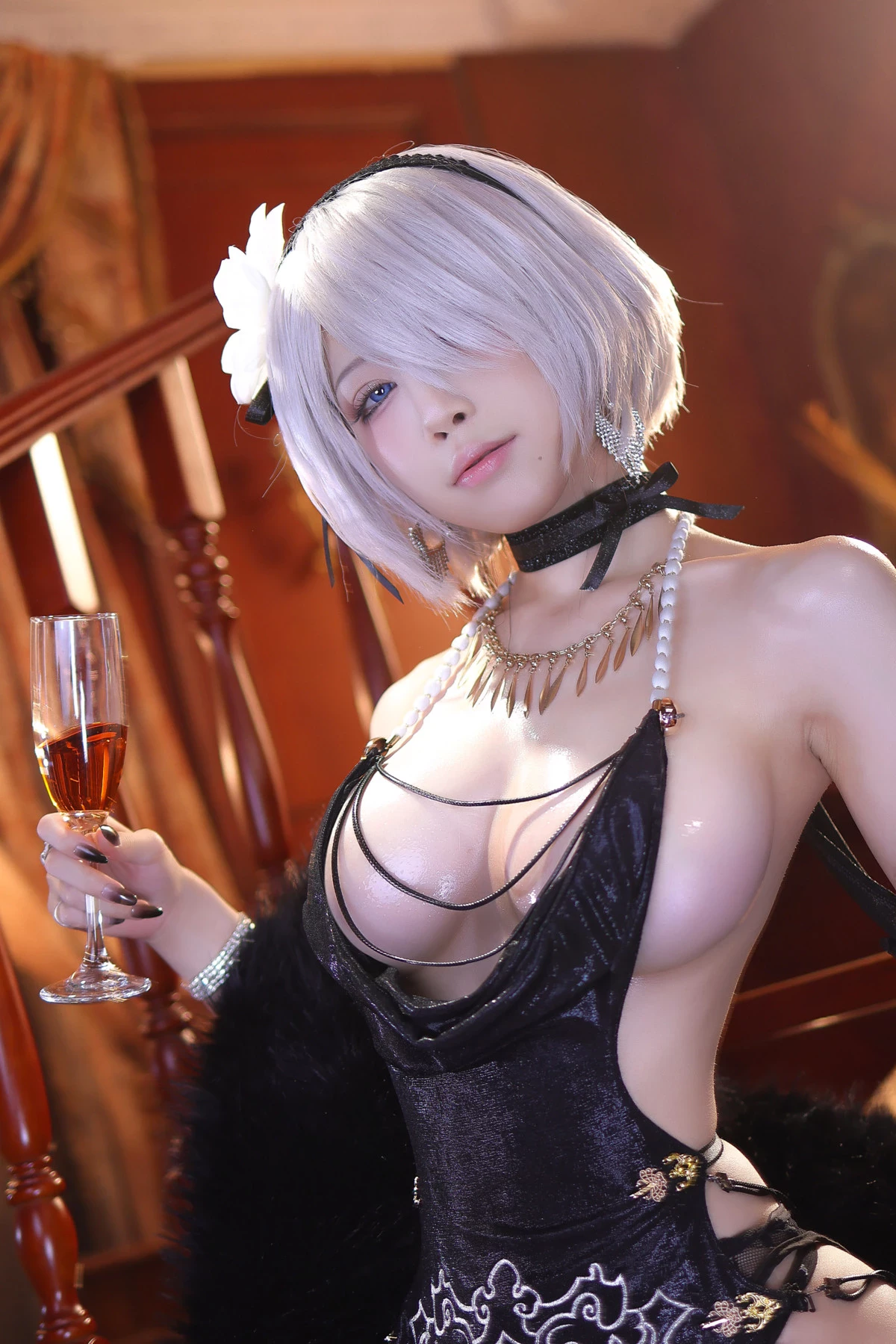 Cosplay 水淼Aqua ヨルハ二號B型 同人ドレスVer Set.02