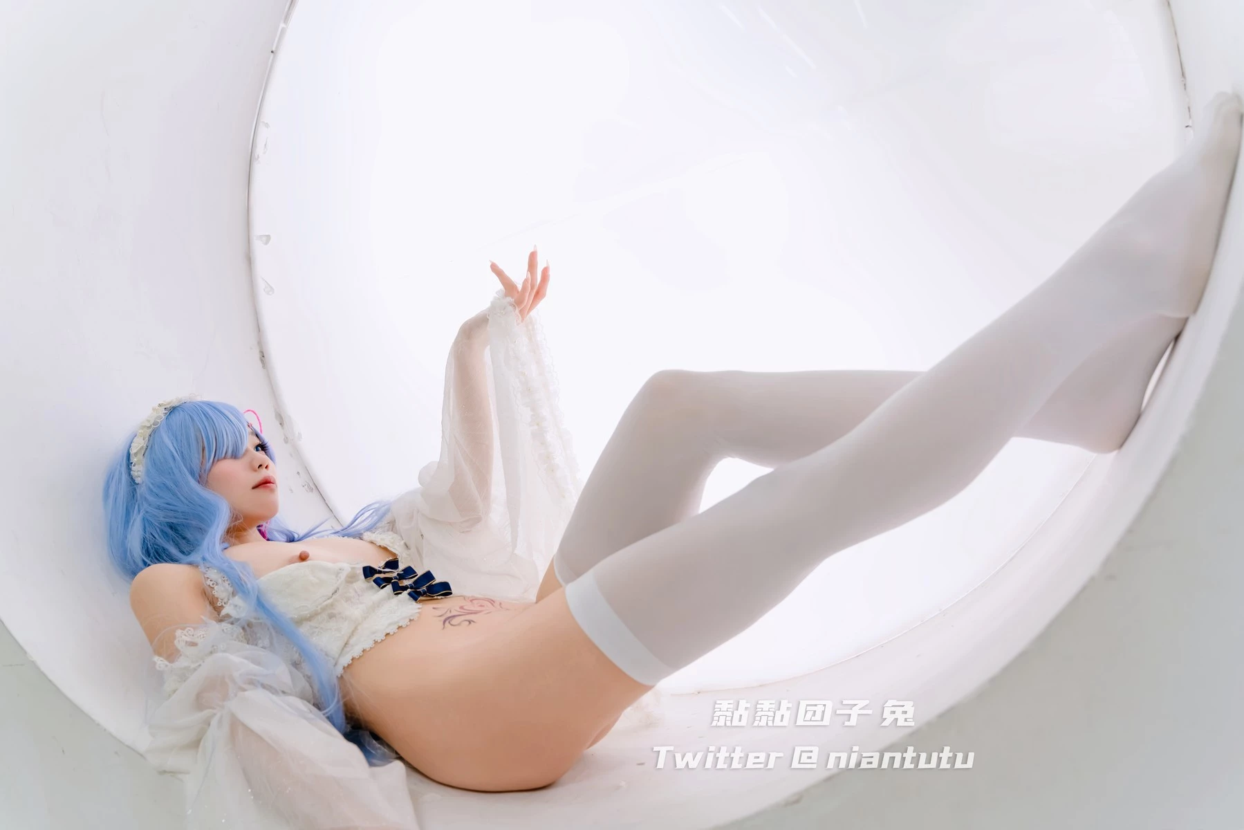 Cosplay 黏黏糰子兔 長發蕾姆