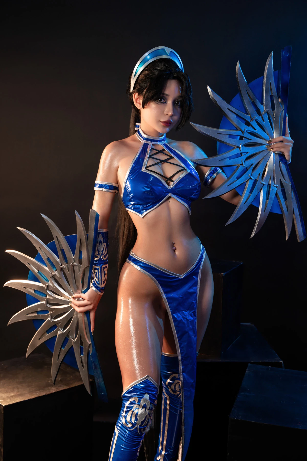 Cosplay Umeko.J Kitana Mortal Kombat Set.02