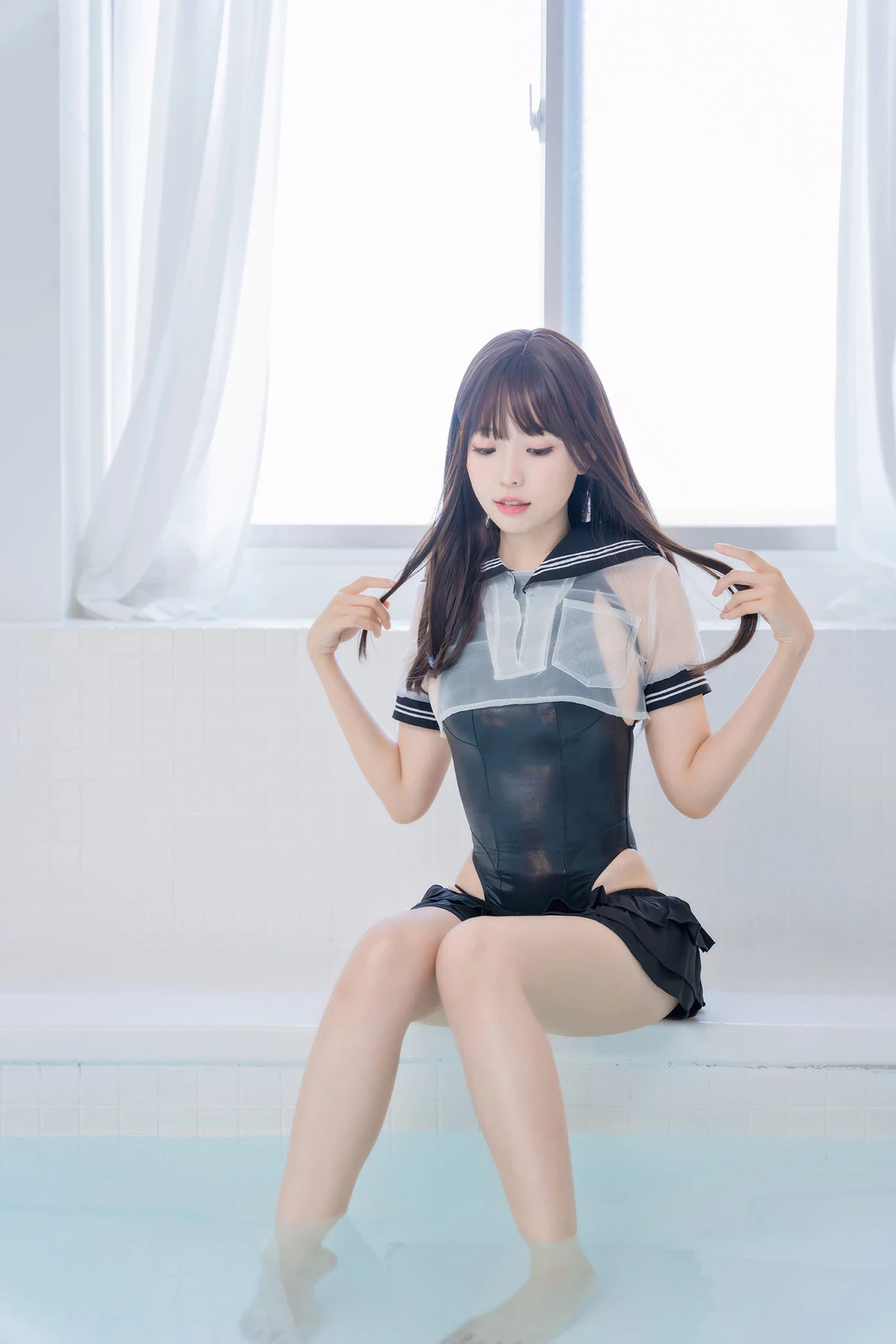 Cosplay ElyEE子 Racing Swimsuit 競泳水手服 Set.01