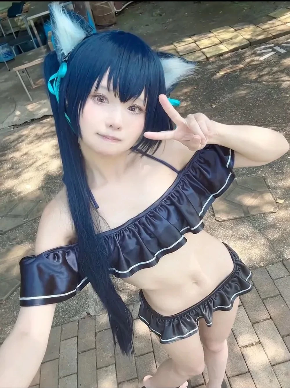 kurumi_cos Serika swimsuit